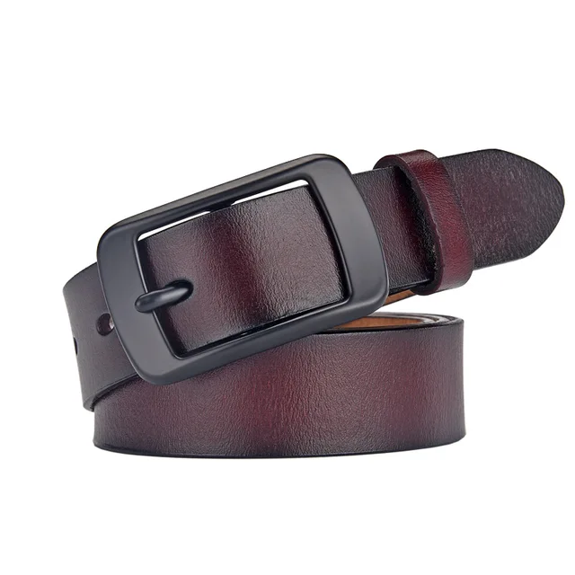Woman Belt Vintage Genuine Leather Belts for Women Fashion Luxury Brand Design High Quality Cow Skin Waistband Jeans Belt Lady 1