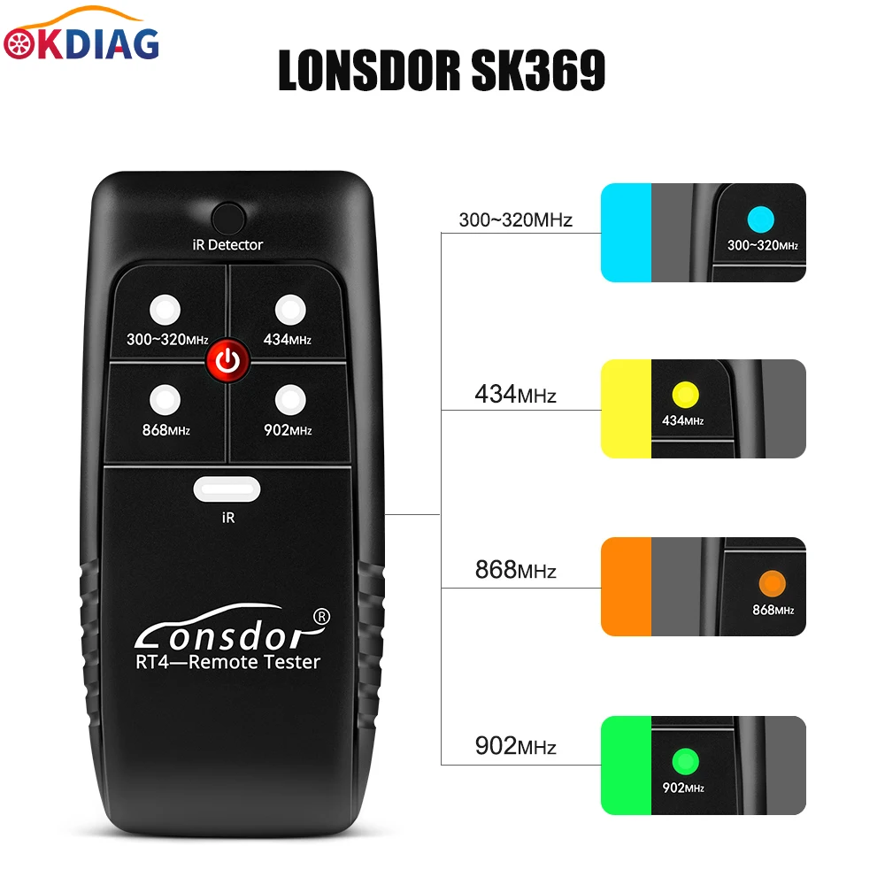 

Lonsdor Remote Tester for 868mhz 433mhz 902mhz 315mhz key programming tools for cars remot tester Remote Frequency Test