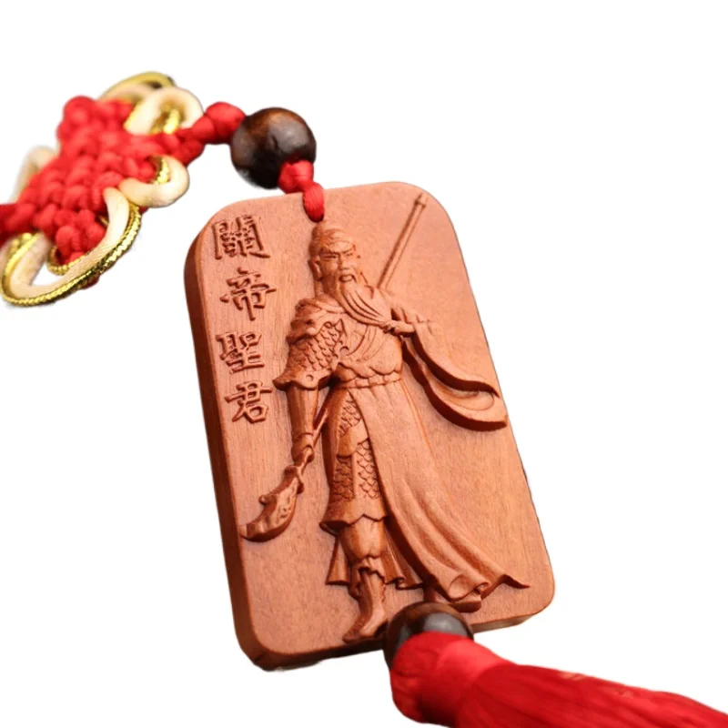 Резьба по дереву китайский узел Guan Gong Yu автомобиль искусственный боевой Бог