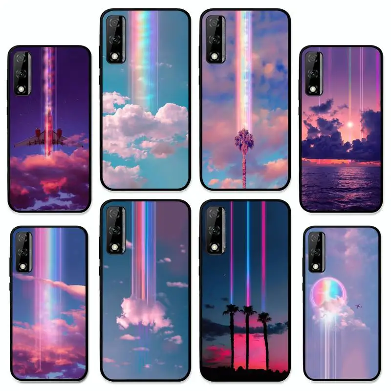 

Cloud Dream Laser Phone Case for Huawei Y 6 9 7 5 8s prime 2019 2018 enjoy 7 plus