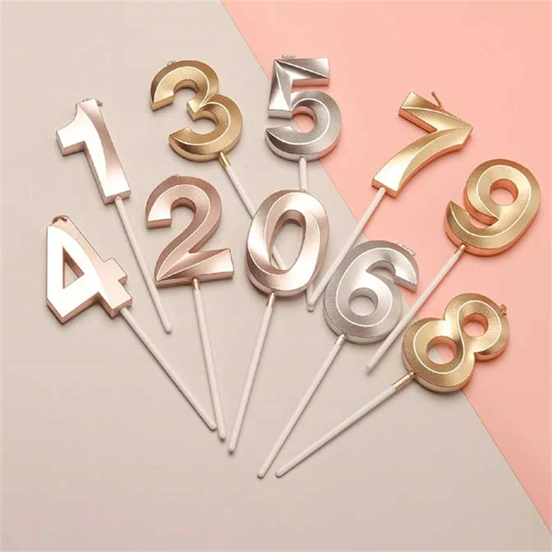 

10pcs Birthday Number Candle Party Cake Decorating Birthday Wedding Anniversary Number Cake Dessert Decorating Supplies