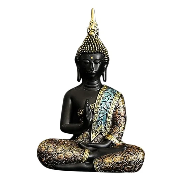 Thai Buddha Meditating Statue Figurine Sculpture Ornaments for Home Office