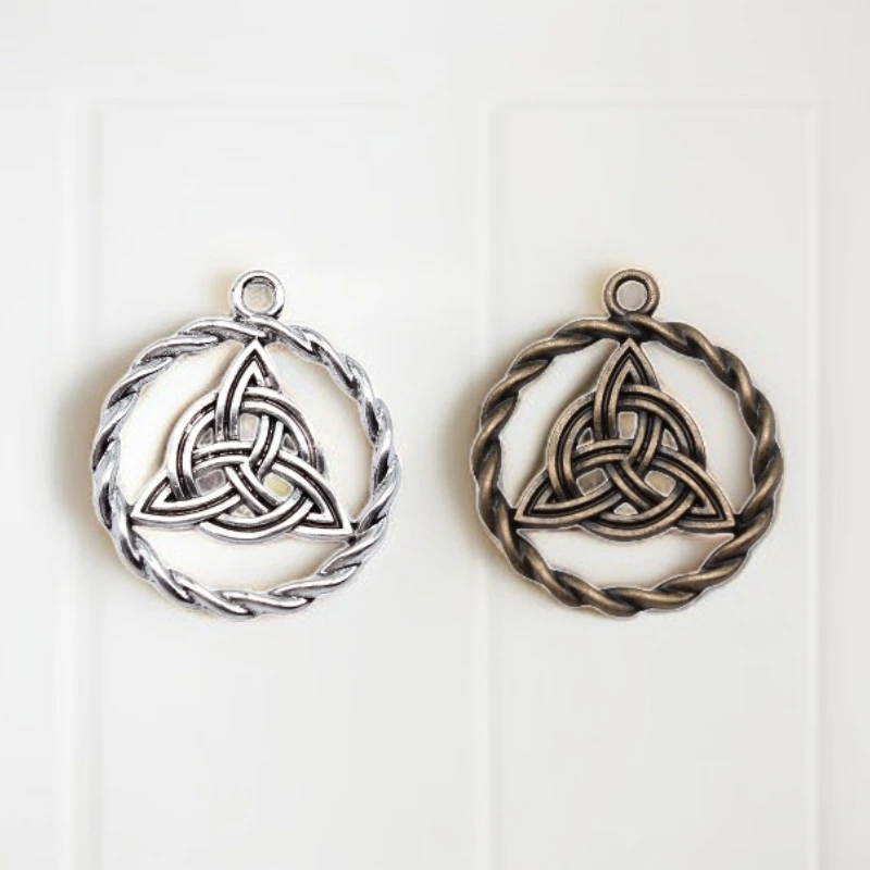 5 шт. Готический Шарм Кельтский Узел полый круглый кулон для изготовления