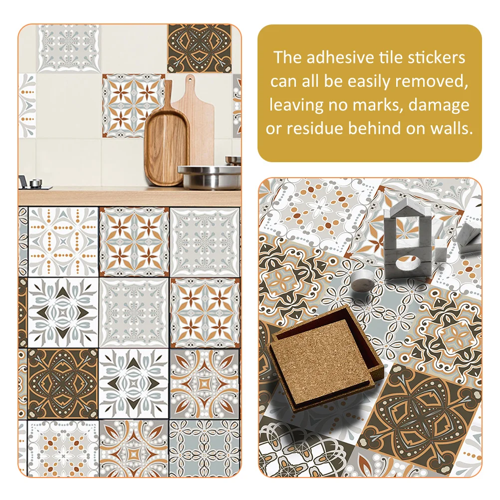 

Wall Sticker Bathroom Paper Peel Wallpaper Adhesive Countertop Tiles Kitchen Decals