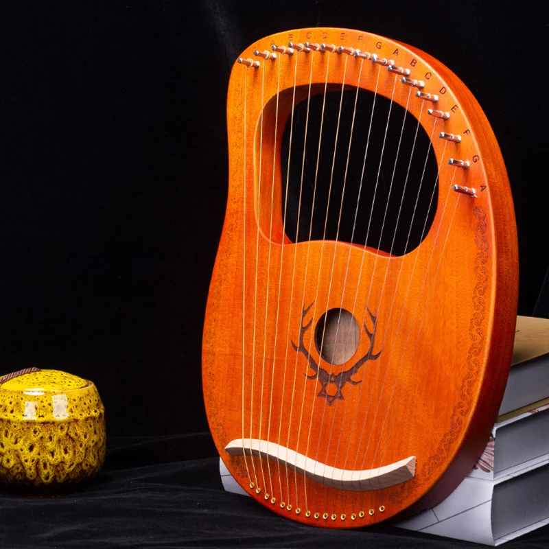 Child 19 String Lyre Harp Wood Special Music Tool Adults Musical Instruments Mini Harp Authentic Estrumento Festival Music Gifts enlarge