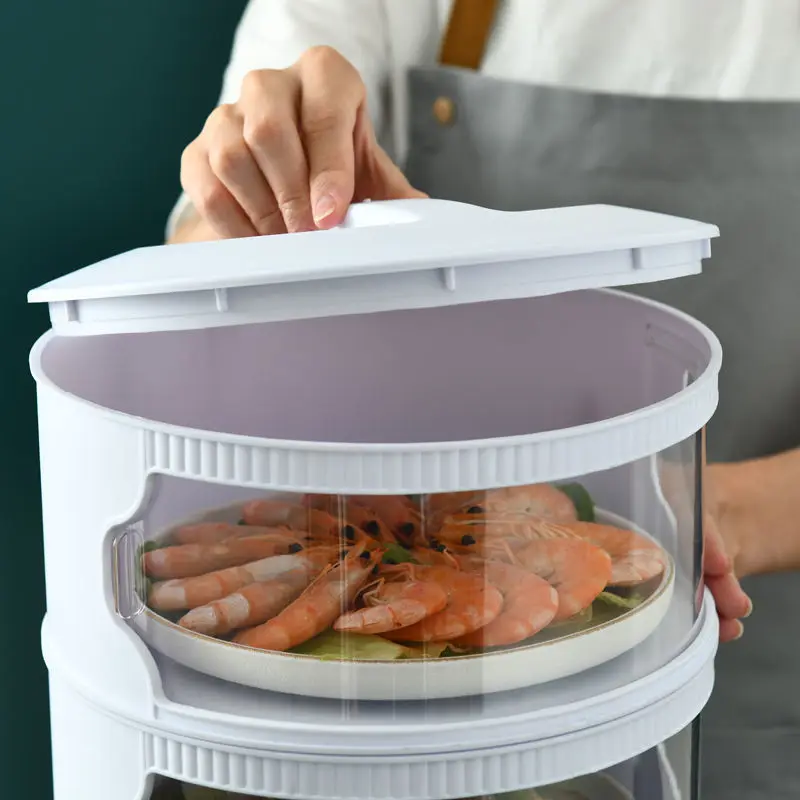 

Stackable Food Dome Multi-Layer Transparent Stackable Food Insulation Cover Dustproof for Home Kitchen Refrigerator