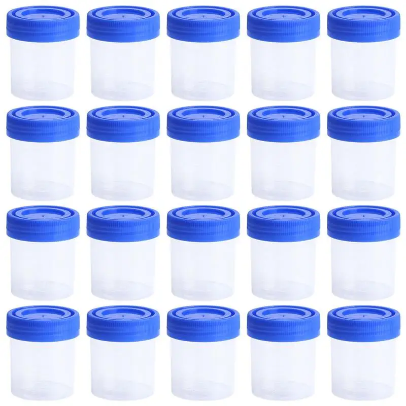 

50Pcs Specimen Cup Sturdy Durable Prime Urine Container Urine Sealed Container Specimen Cup for Laboratory((Random Color))