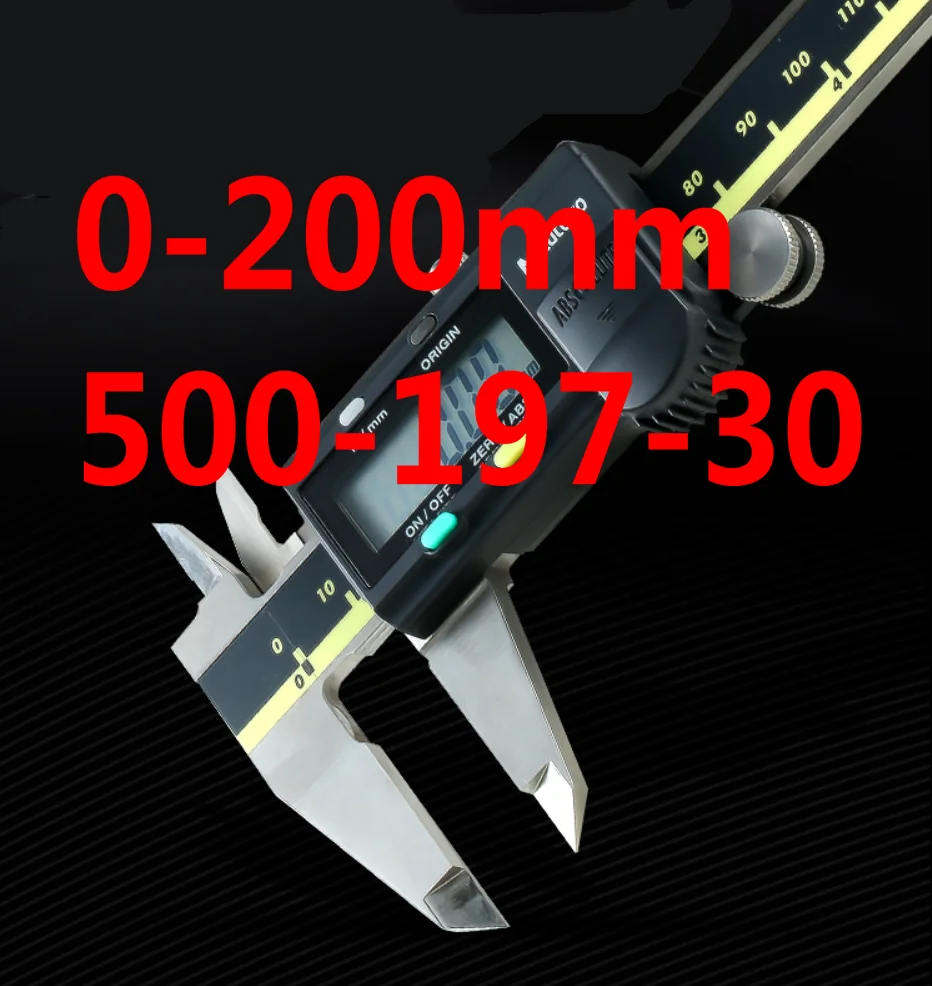 

Mitutoyo AOS Caliper Absolute 500-197-30 Digital Calipers Stainless Steel Inch/Metric 8" 0-200mm Range -0.001" Accuracy 0.0005"