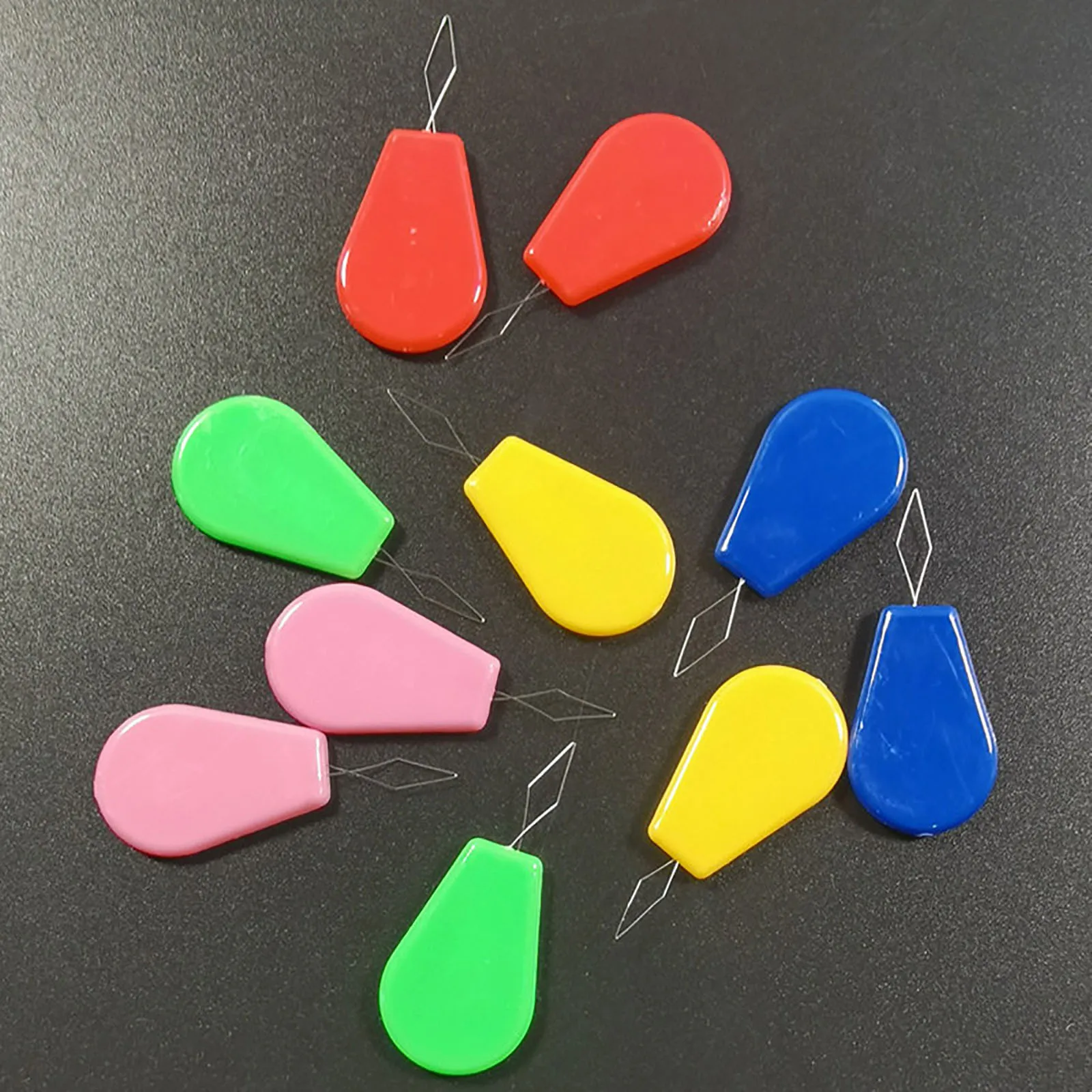 

6PCS Plastic Threader Cross Stitch Sliver Bow Wire Needles Multicolor Insertion Tools Sewing Machine DIY Accessories