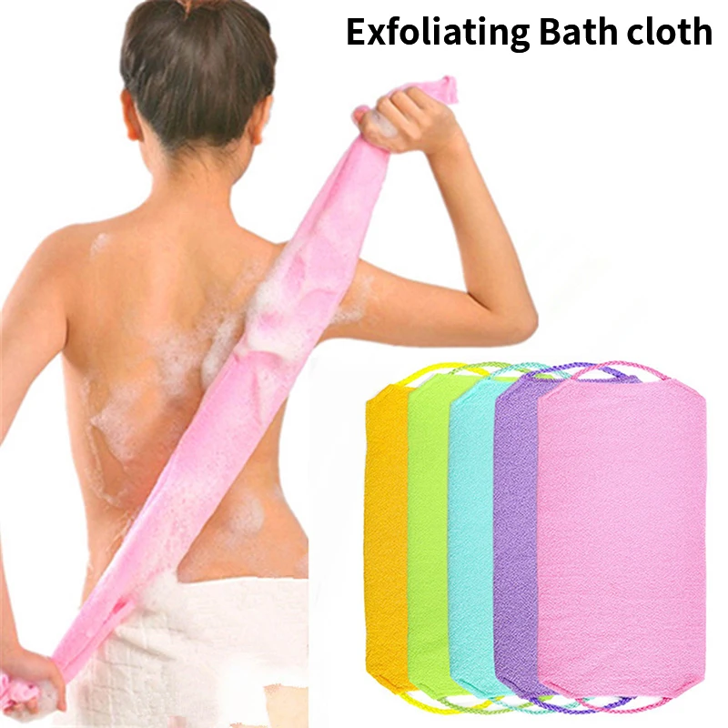 

Exfoliating Bath Cloth Stretchable Back Body Massage Brush Shower Accessories Skin Care Cleansing Tool Washcloth Brush Scrubber