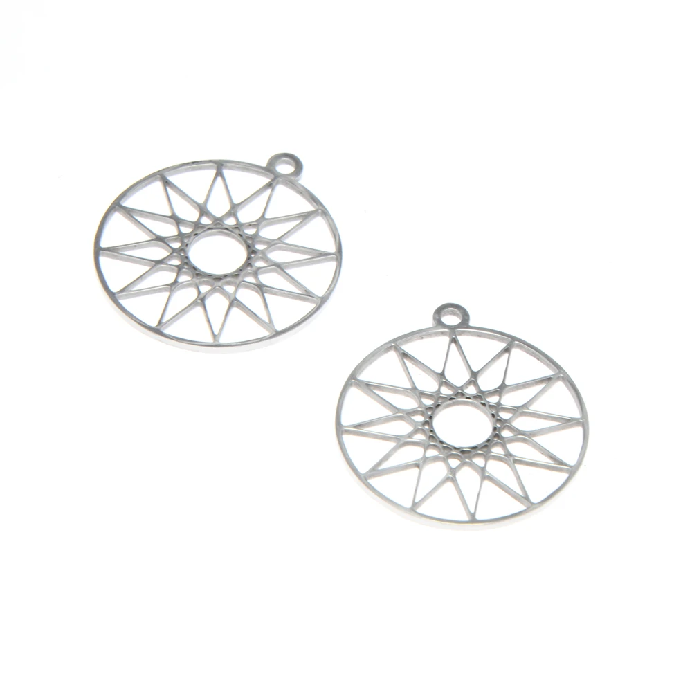 5 шт./партия, подвеска в виде символа додекаграммы, 12 точек, звезда, логотип, эмблема, звезда, амулет, подвеска из нержавеющей стали, 25 мм