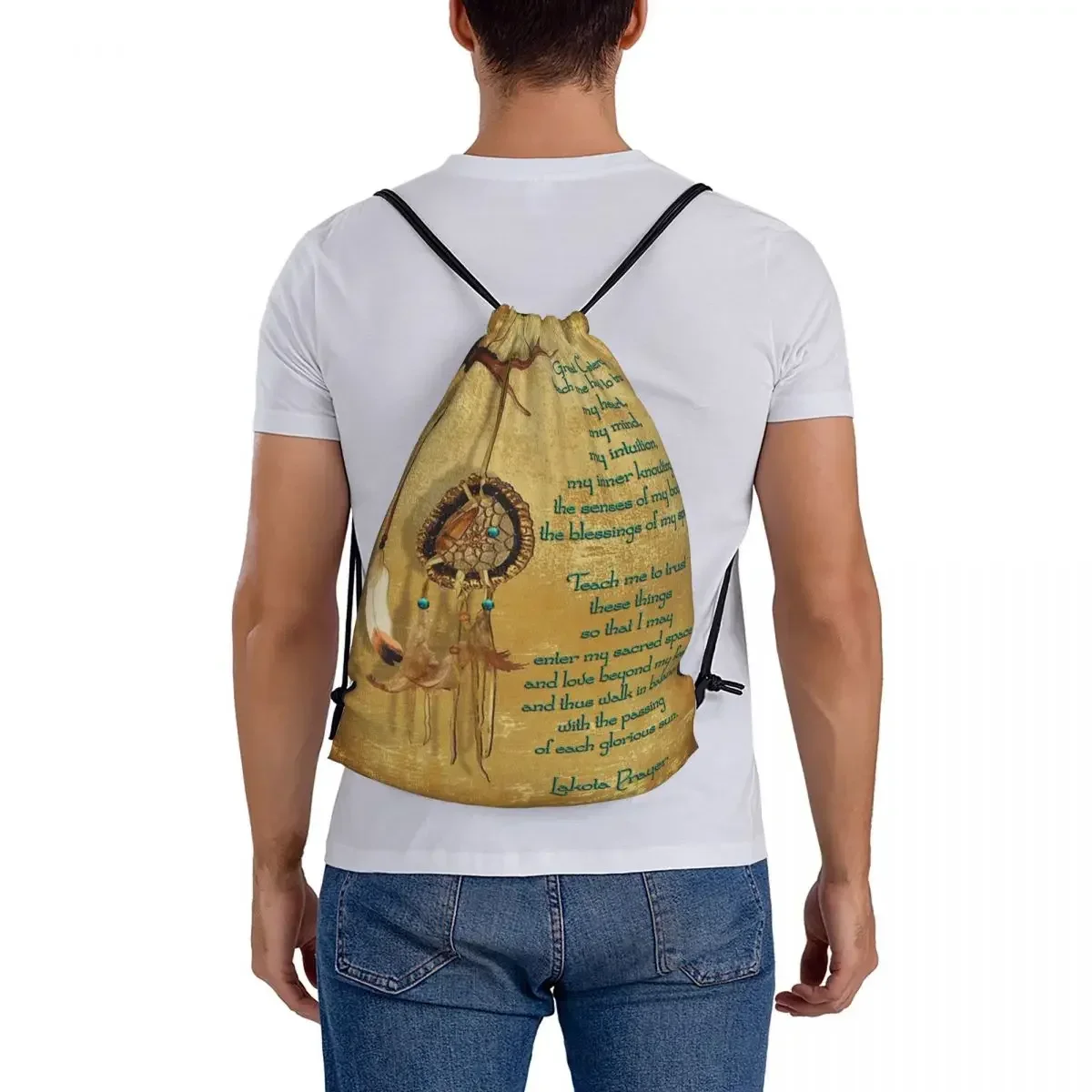 Рюкзак Lakota в стиле молитвы Ловец снов портативные сумки на шнурке спортивная