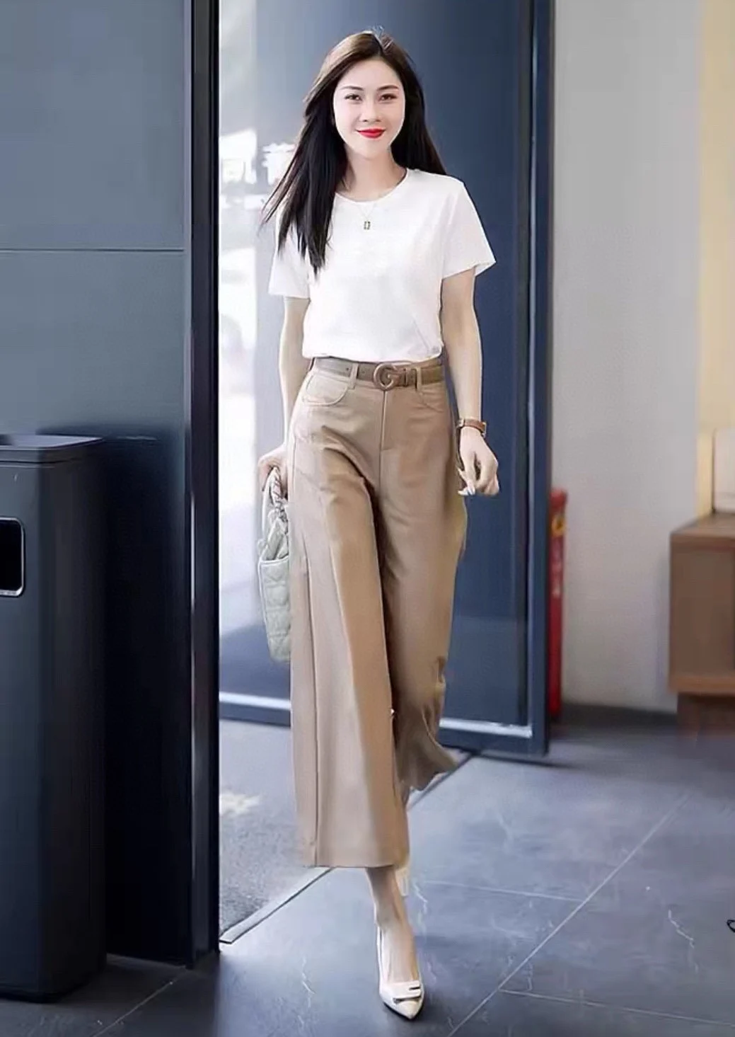 2023 spring and summer women's clothing fashion new Ankle-length suit pants 0621