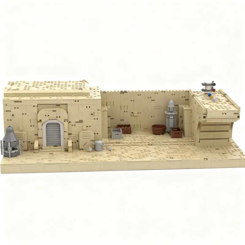 Фото 2693 детали MOC Mos Eisley SWII Revisited Star Battle, модель из строительных блоков, конструктор, рождественский подарок, игрушка на день рождения, 3D-конструктор №1