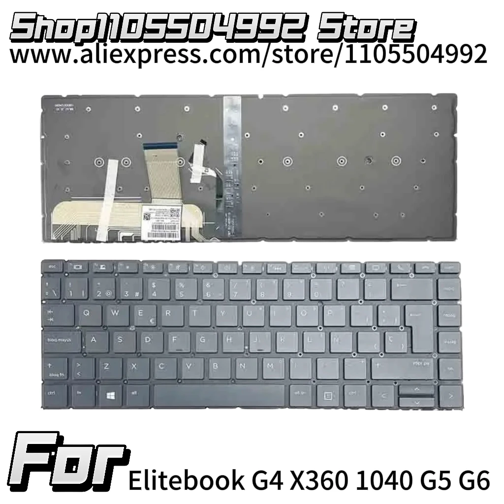 Фото Клавиатура с подсветкой для ноутбуков HP Elitebook G4 X360 1040 G5 G6, аксессуары для ноутбуков, раскладка для Турции и Испании №1