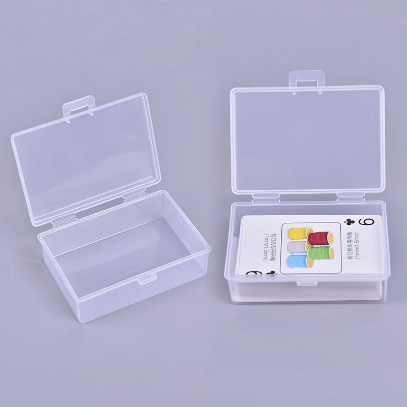 

2 Pcs/set Poker Cards Storage Box Packing Case Transparent Plastic Playing Cards Container Table Game Card Box For Pokers Set
