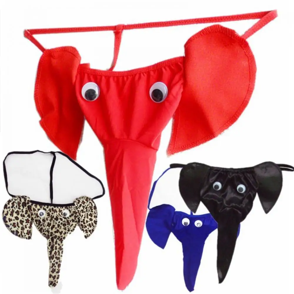 

Men Bulge Pouch T-back Briefs Elephant G-string Underwear Thong