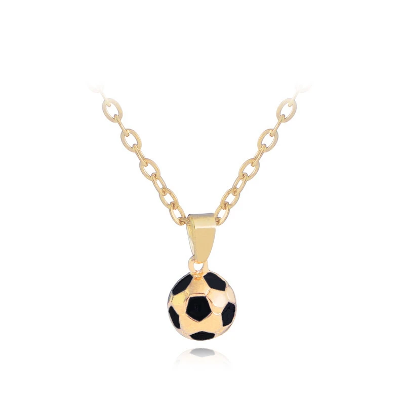 

Football Pendants Sports Soccer Necklace Kids Adults Fan Gold/Silver