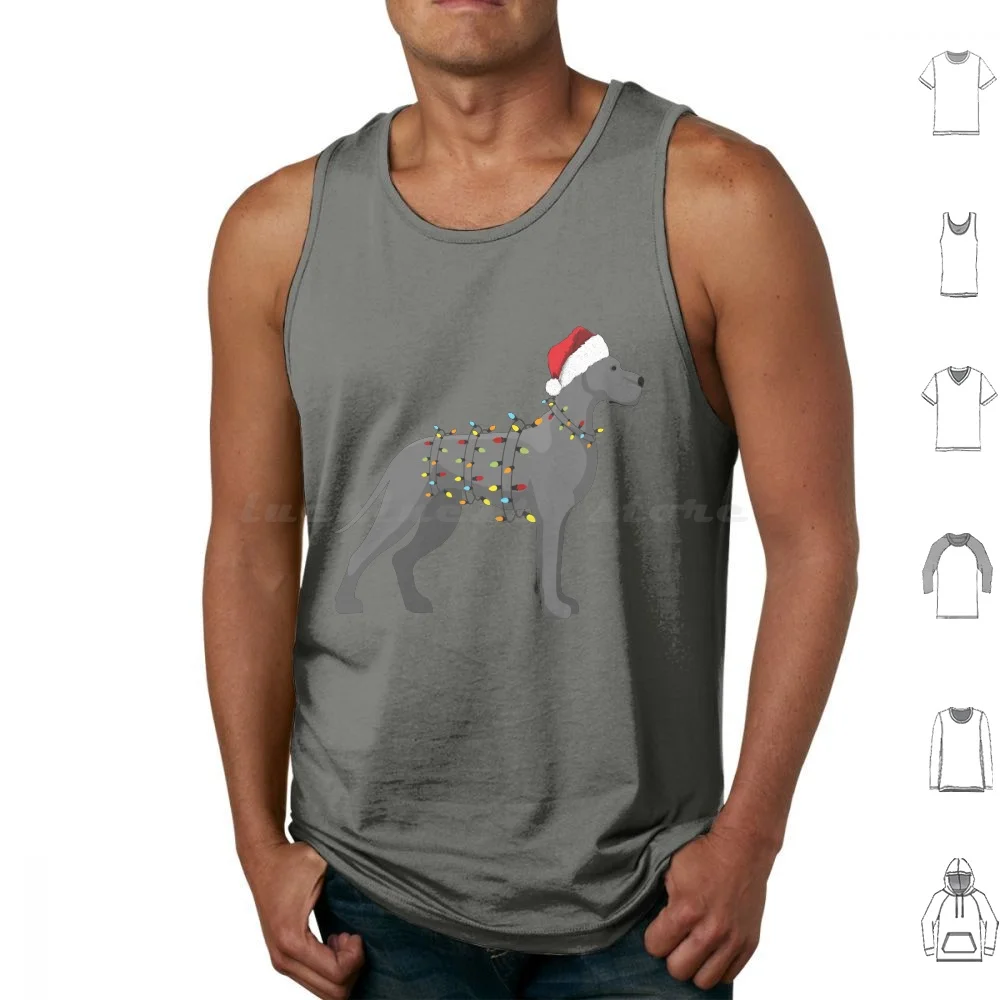 

Great Dane Holiday Christmas Light Tank Tops Vest Sleeveless Great Dane Great Dane Fun Great Dane Cute Dog Cute Dog Fun Dog