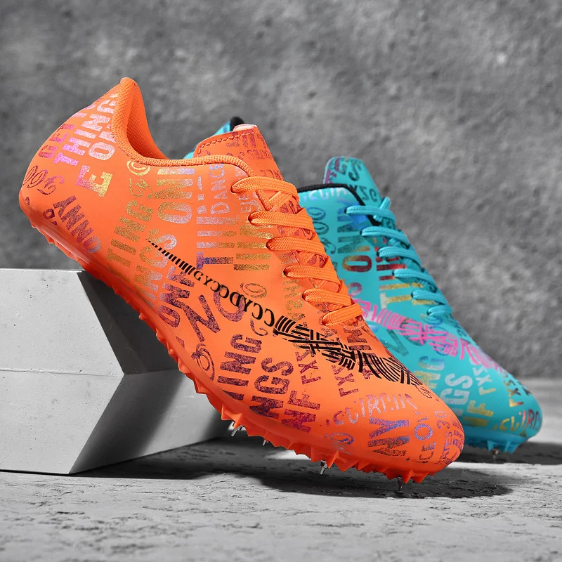 ZHENZU Men Women Boys Track Field Sport Shoes Spikes Athlete Running Tracking Jump Sneakers Girls Spiked Shoes Jumping Shoes