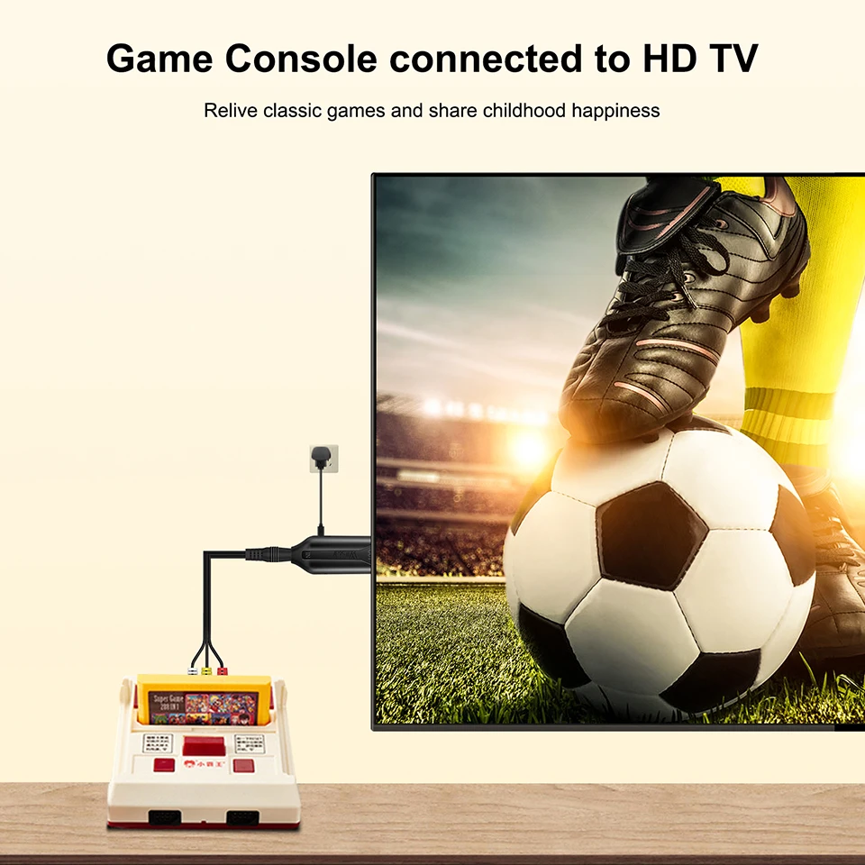 Видеоадаптер RCA AV-HDMI преобразователь адаптер AV CVBS L/R К HDMI видео 1080P AV2HD новое