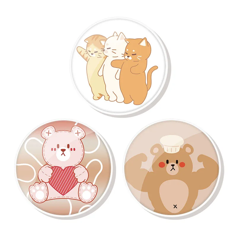 

Anime Cartoon Bear Rabbit Phone Holder Mobile Round Lazy Phone Stand Mobile Phone Accessories Expanding Fold Stand Phone Girp