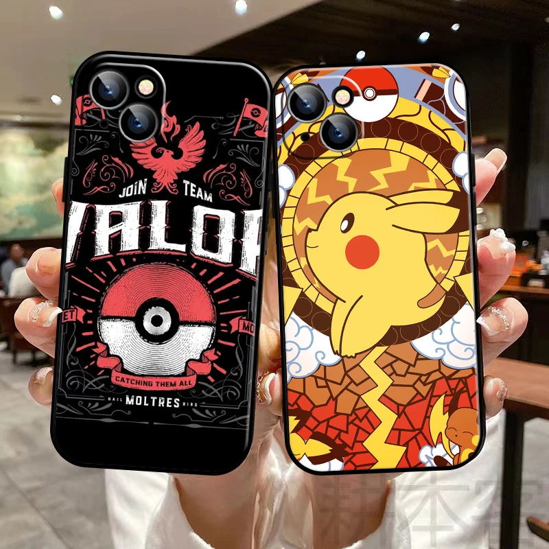 

Pokémon Pikachu Pokemon Phone Case For Funda iPhone 13 11 Pro Max 12 Mini X XR XS Max 6 6s 7 8 Plus SE 2020 Silicone Cover