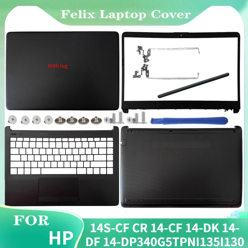 

Новинка для HP 14S-CF CR 14-CF 14-DK 14-DF 14-DP 340 G5 TPN-I135 I130 задняя крышка ЖК/передняя рамка/петли/Упор для рук/Нижняя фотография Черный