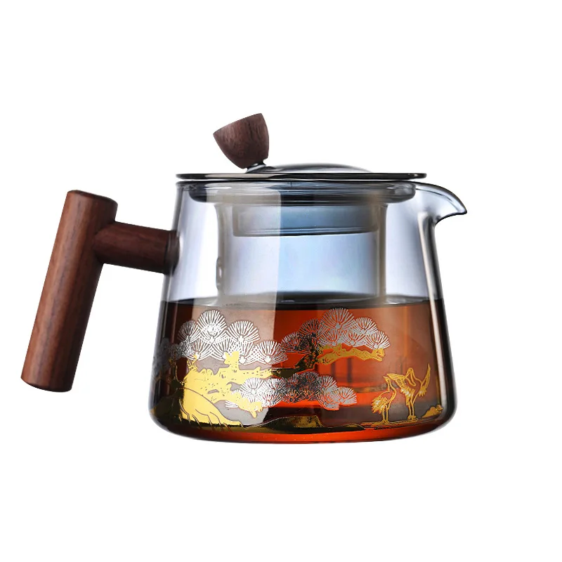 

Glass Tea Pot High Temperature Resistant Glass Teapot Glass Tea Set Gaiwan Infuser Teapot for Infusion Kettle Pu Erh Pots Puer