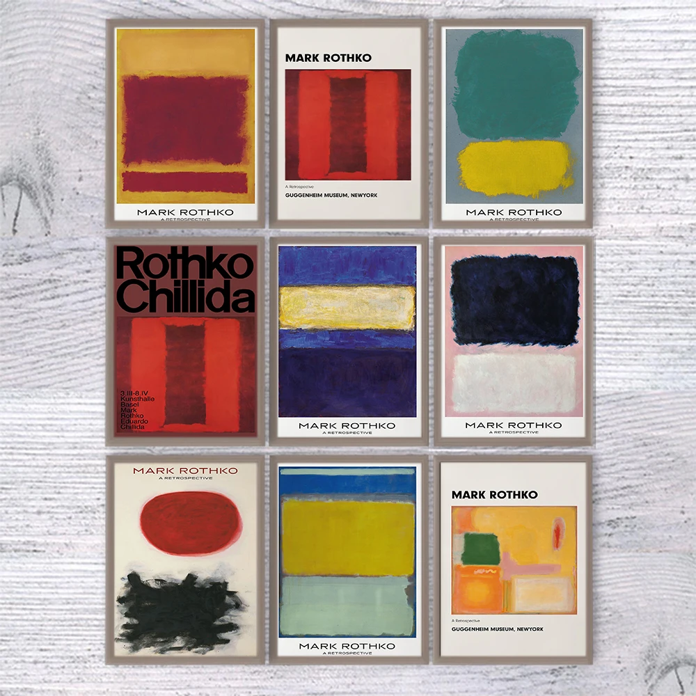 

Famous Mark Rothko Abstract Multicolor Murals Canvas Painting Posters and Prints Nordic Modern Living Room Home Decoration Art