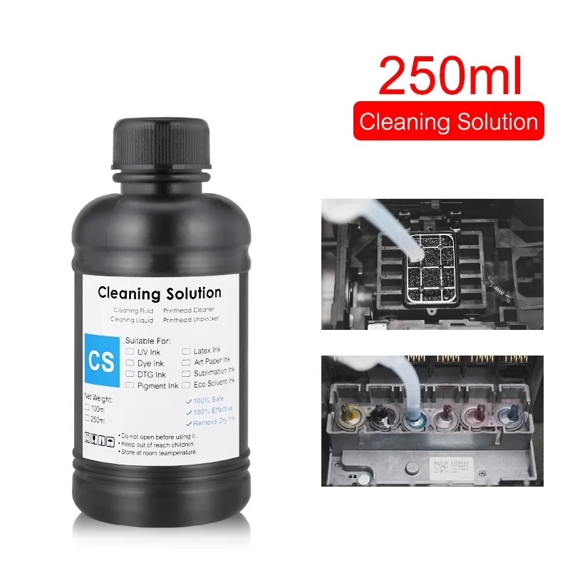 

250ML UV Cleaning Liquid For Epson Roland Mimaki UV Modified Printer Cleaning Fluid Printhead Cleaning Solution UV Ink Cleaner