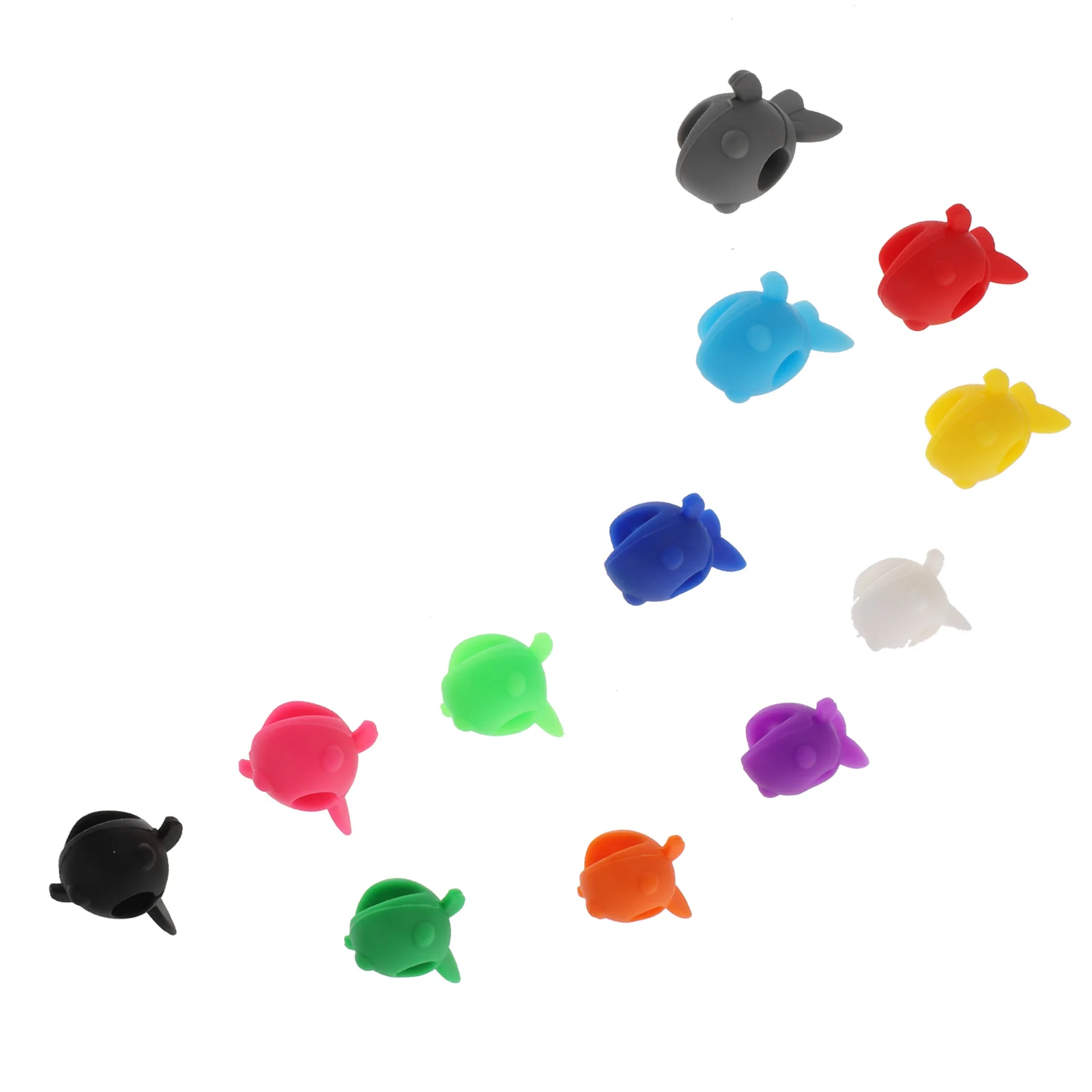 

12Pcs Party Glass Charms Glass Drink Markers Glass Tags (Assorted Color)