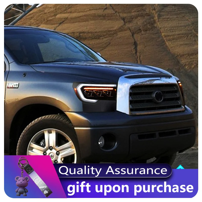 Пара передних фар для Toyota 2007-2013Tundra Sequoia фронтальный проектор линзы DRL передняя