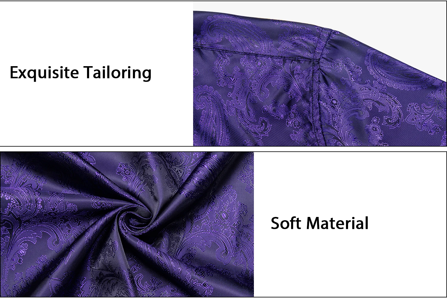 New Arrival Men's Thin Shirts Silk Long Sleeve Summer Spring Paisley Plum Purple Business Turn-down Collar Shirt Male Blouses