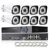 8 ch waterproof 4mp poe full color poe security low light camera system