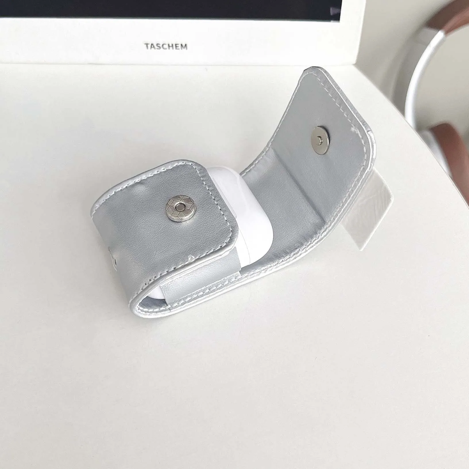 Кожаный чехол для наушников apple airpods 3 pro 2nd 2 1