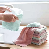 new 10pcs absorbent clean cloth dish cloth useful things for home towels tableware household cleaning towel kitchen