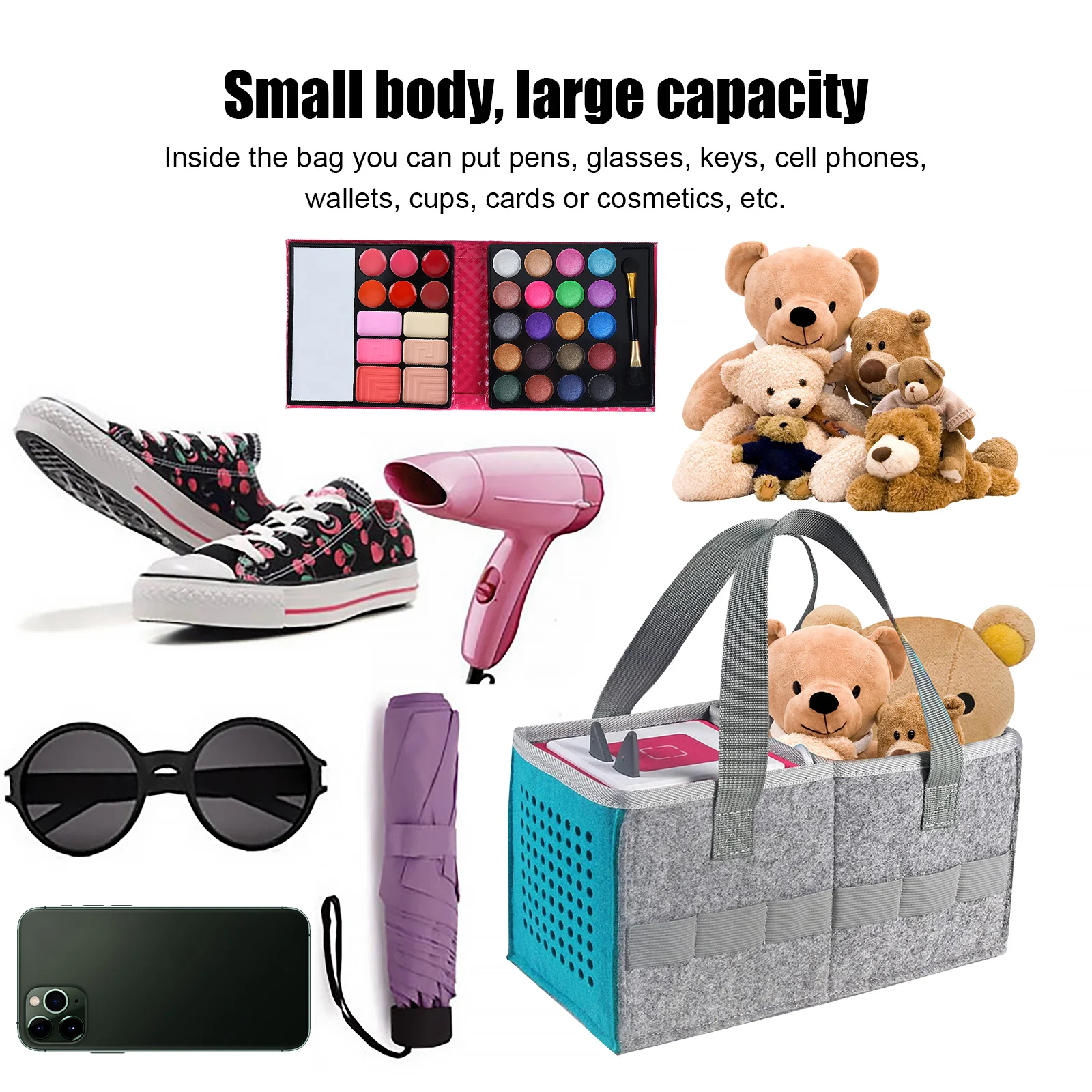 Темно-серый мешок сумка для хранения дров стойка газет корзина фетровая большой