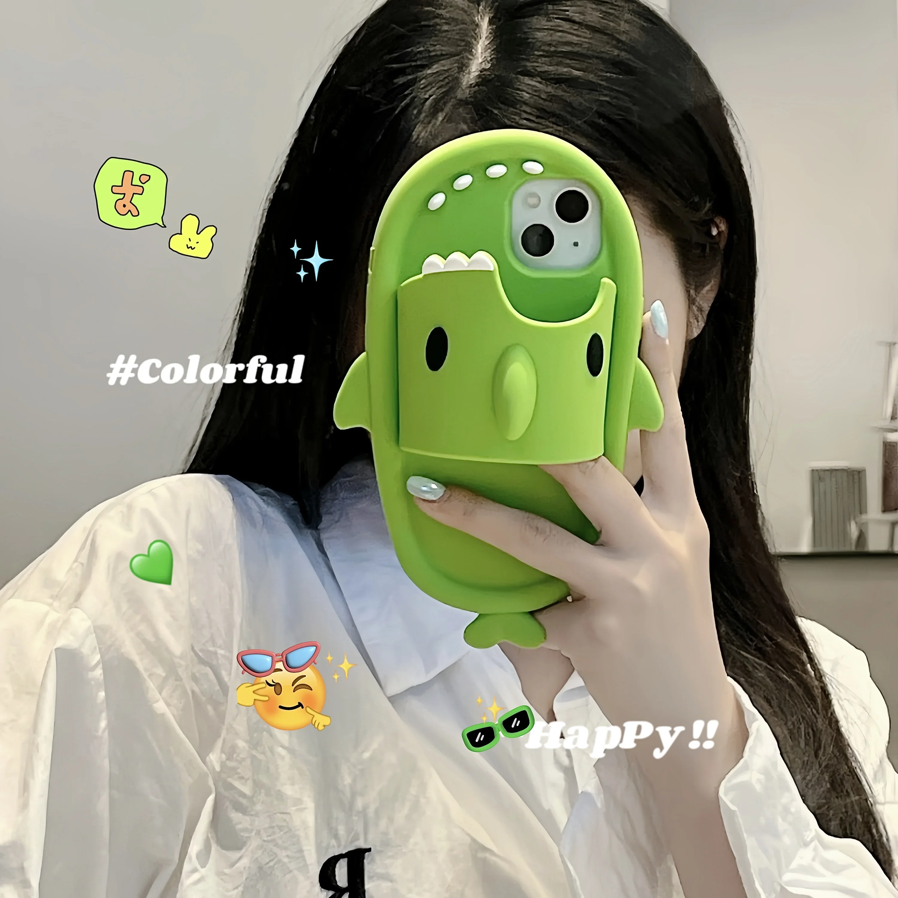 Милый чехол-тапочка с 3D изображением акулы для iPhone 16 15 14 13 12 11ProMax Mini 6s Plus