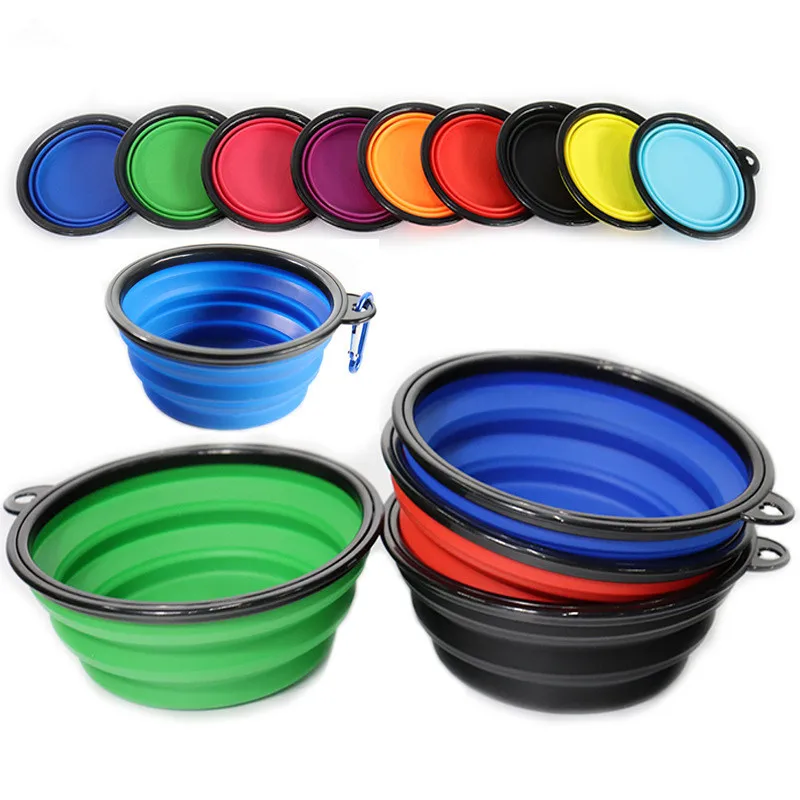Dog Bowls Pet Folding Bowl Food Bowl Retractable Portable Cat Food Bowl Silicone Dog Food Container Pet Bowl Dog Accessories images - 6