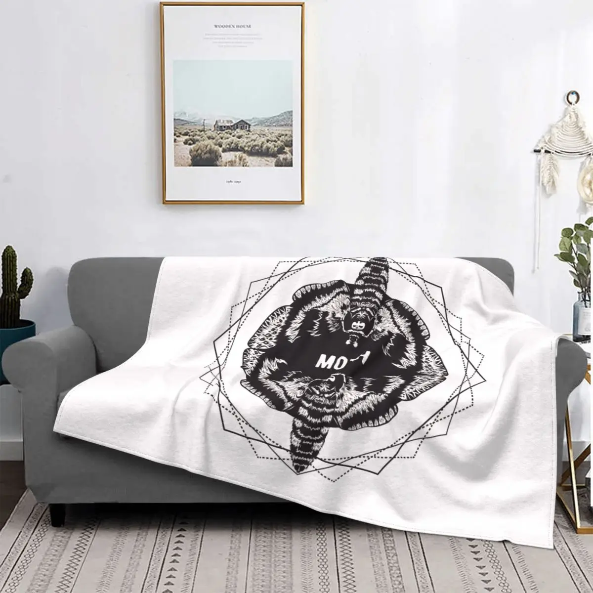 

Death Moth Round Design Throw Blankets Thing For Chair Decorative Micro Flannel Blanket Gifts For Friend