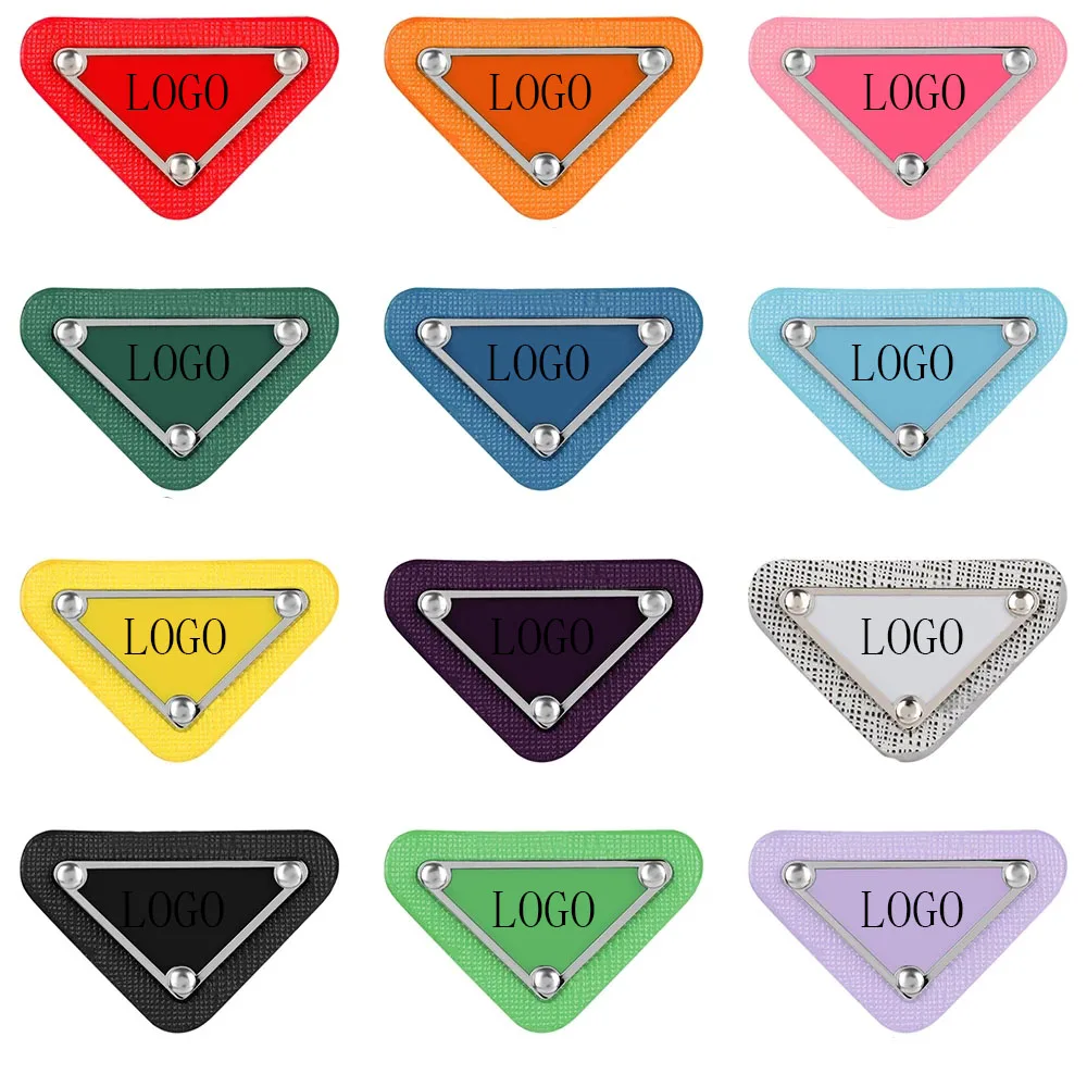 

10Pcs Triangular Brand Logo Patches Sew on Patches for Clothing Sequin Clothing Jeans Leather Clothing Appliques Stickers Badge