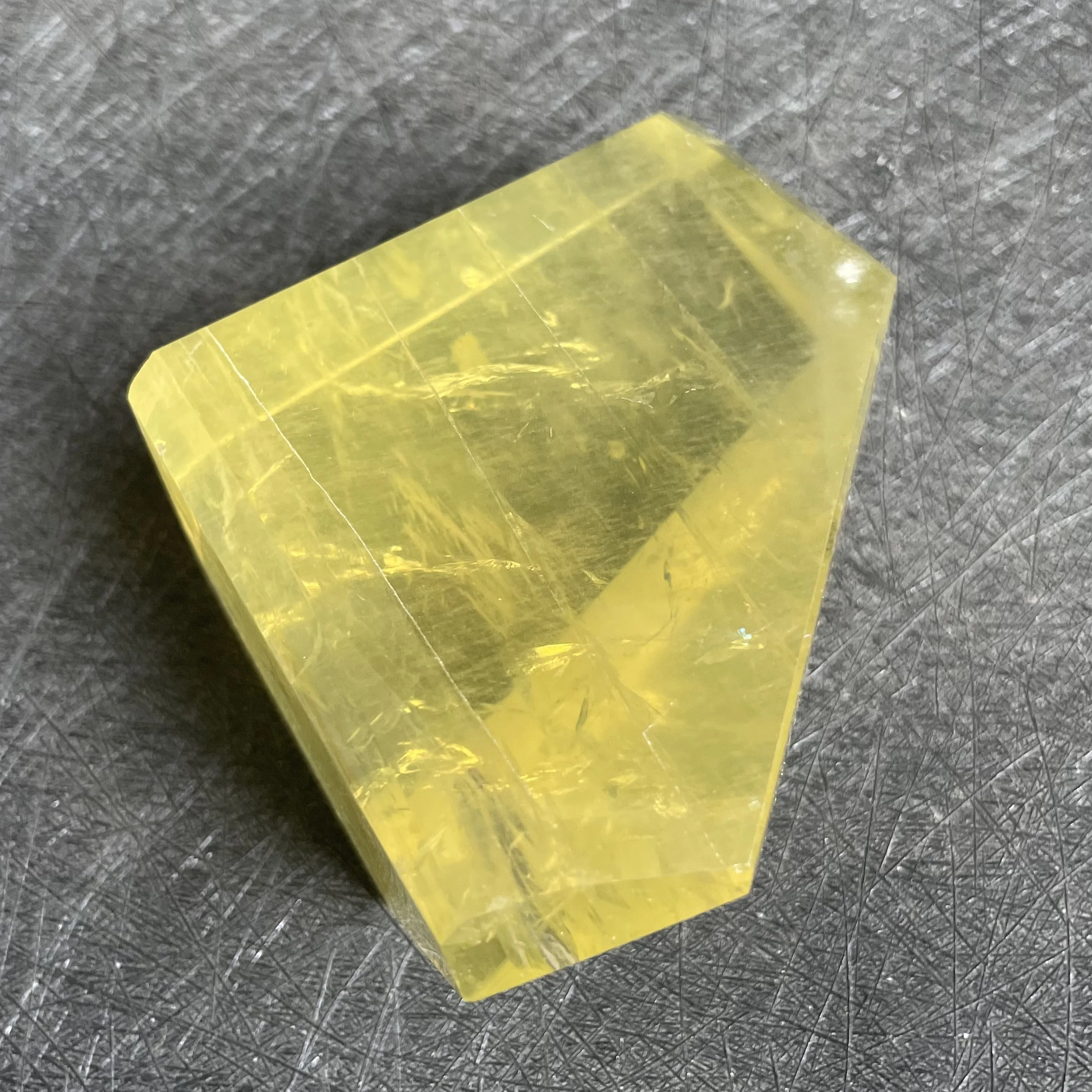 259 г натуральный камень Радужный цитрин кварцевая палочка ТОЧКА полированный