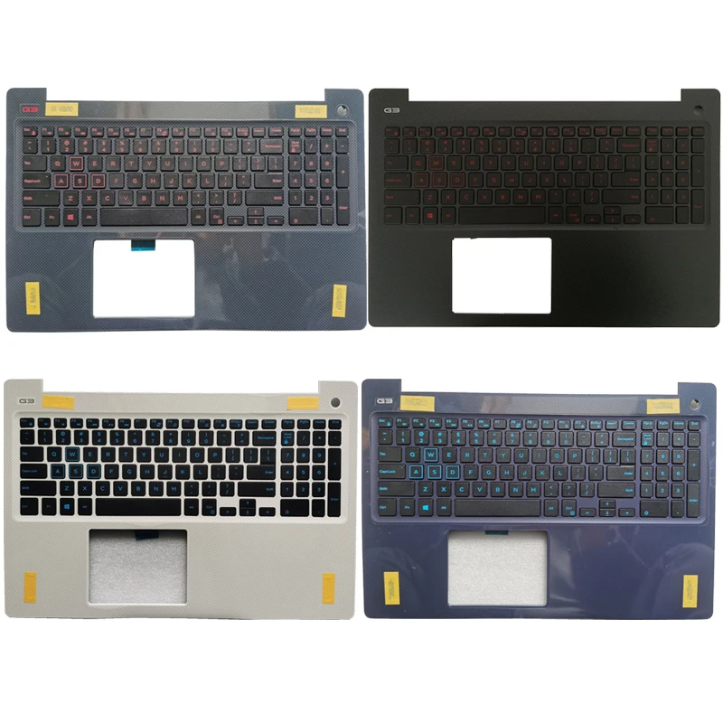

New US Keyboard For Dell Gaming 15-3000 G3 3579 G3-3579 P75F With Palmrest Upper Cover Case English Layout