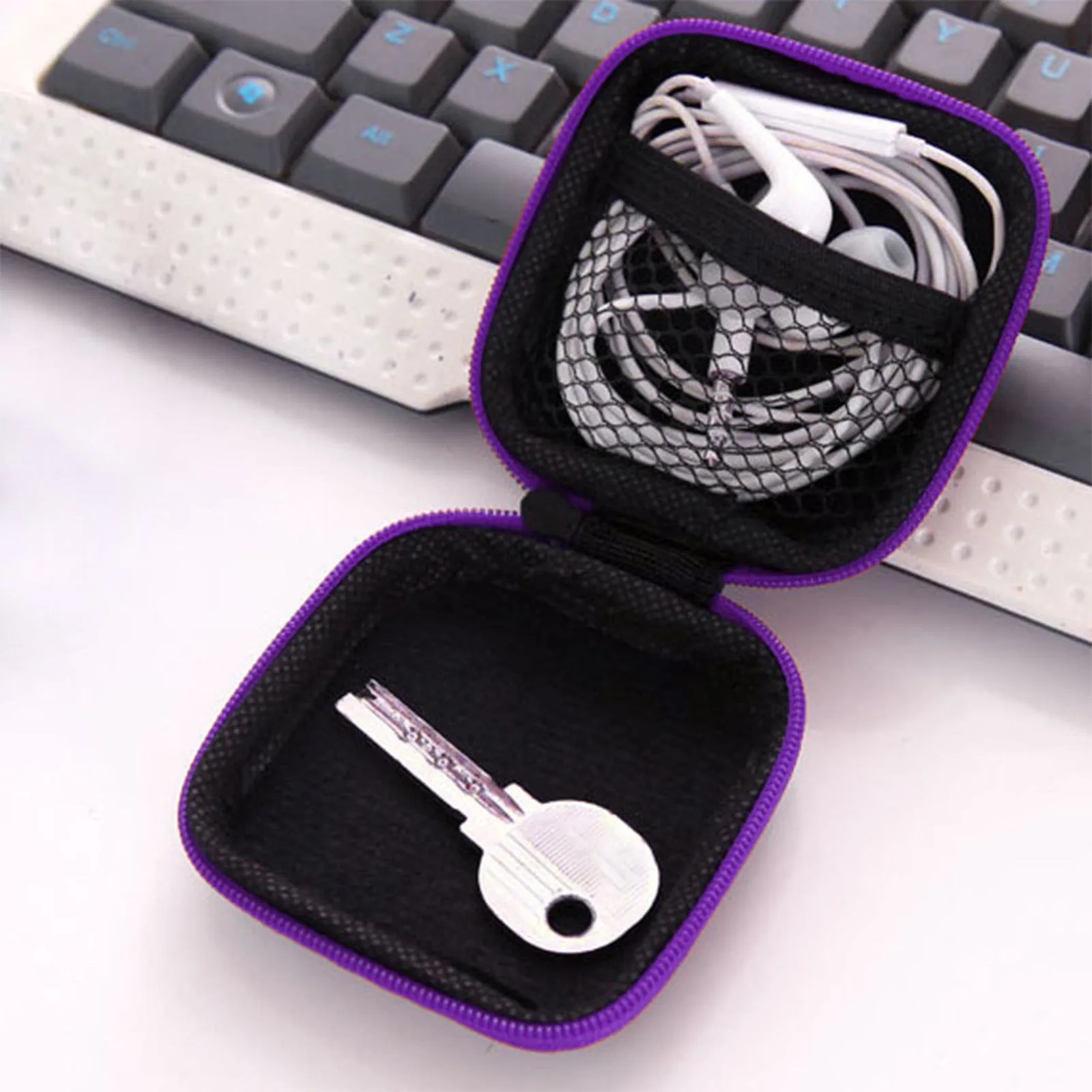 USB-чехол для наушников Жесткий Чехол сумка ключей монет водонепроницаемый футляр