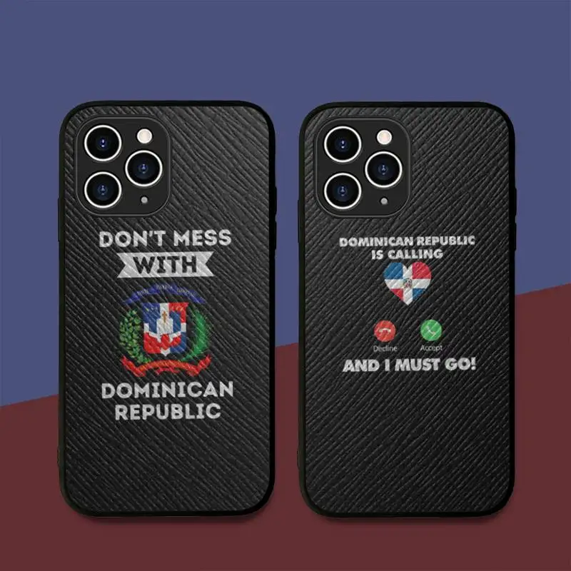 

Dominican Republic Flag Phone Case Hard Leather Case for iPhone 11 12 13 Mini Pro Max 8 7 Plus SE 2020 X XR XS Coque