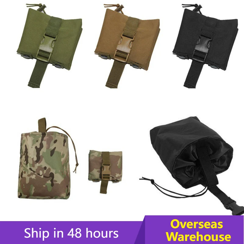 Outdoor Tactical Folding Bag Folding Tactical Molle Magazine Dump Drop Pouch Sundries Storage Bag Tactical Storage Bag MolleBag
