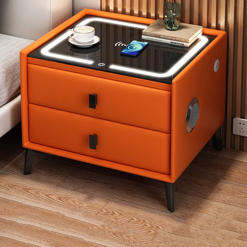 

Smart Side Nightstands Storage Nordic Luxury Room Nightstands Modern Wireless Charger Cabecero Cama Bedroom Furniture LQQ35XP