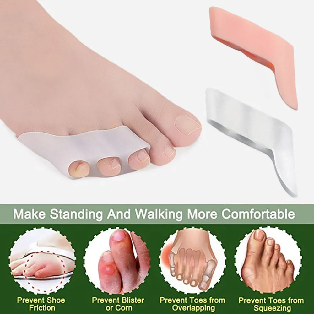 

Силиконовый гель для коррекции вальгусной деформации пальцев ног, облегчение боли, маленькая деформация пальцев ног, разделитель большого пальца ноги, уход за ногами, защитный корректор бурсита