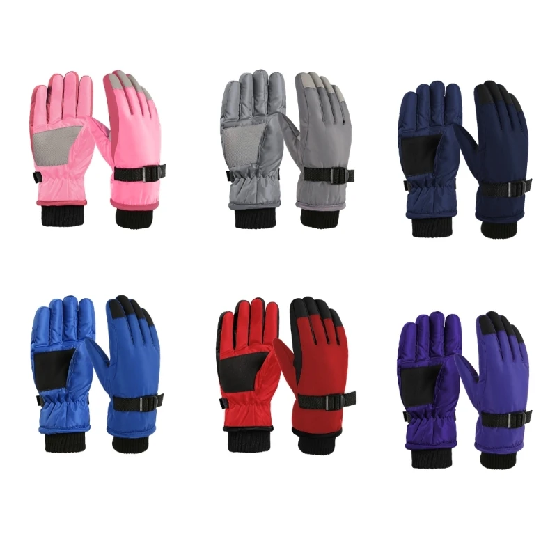 

Детские толстые изолирующие лыжные перчатки, теплые снежные перчатки, водонепроницаемые для холодной погоды